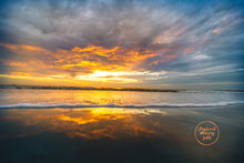 Load image into Gallery viewer, August 23, 2021 Sunrise over Jacksonville Beach. Wall art with a purpose. The perfect unique gift for special occasions like Newborn Baby gift, Wedding gift, Baptism gift or Client Gifts for their special occasions. Give them the Sunrise that corresponds to their special day. These high quality prints also make for stunning wall art that add a WOW Factor to room décor or office décor.
