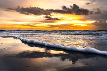 Load image into Gallery viewer, June 25, 2021 Sunrise over Jacksonville Beach. The perfect unique gift for  special occasions like Newborn Baby, Wedding, Baptism or Client Gift for their special occasion . These high quality prints also make for stunning wall art.
