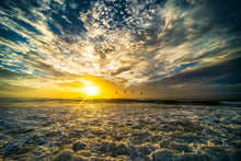 Load image into Gallery viewer, July 6, 2021 Sunrise over Jacksonville Beach. The perfect unique gift for special occasions like Newborn Baby gift, Wedding gift, Baptism gift or Client Gifts for their special occasions. Give them the Sunrise that corresponds to their special day. These high quality prints also make for stunning wall art that add a WOW Factor to room décor or office décor.
